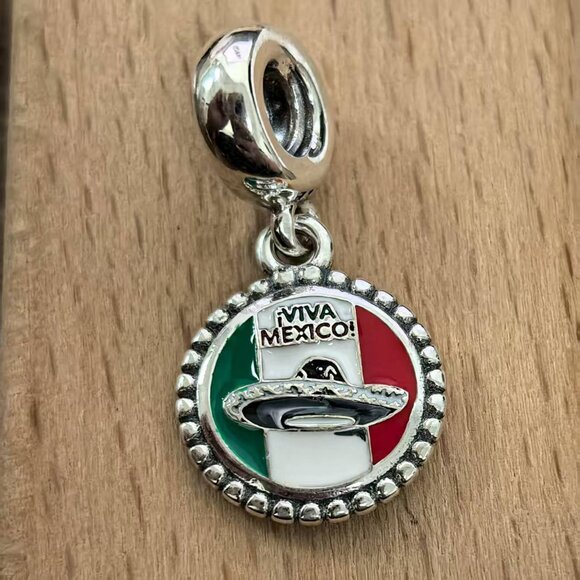 Pandora Viva Mexico Mexico Sombrero Charm Pendant, S925 Silver Bracelets - Picture 1 of 4